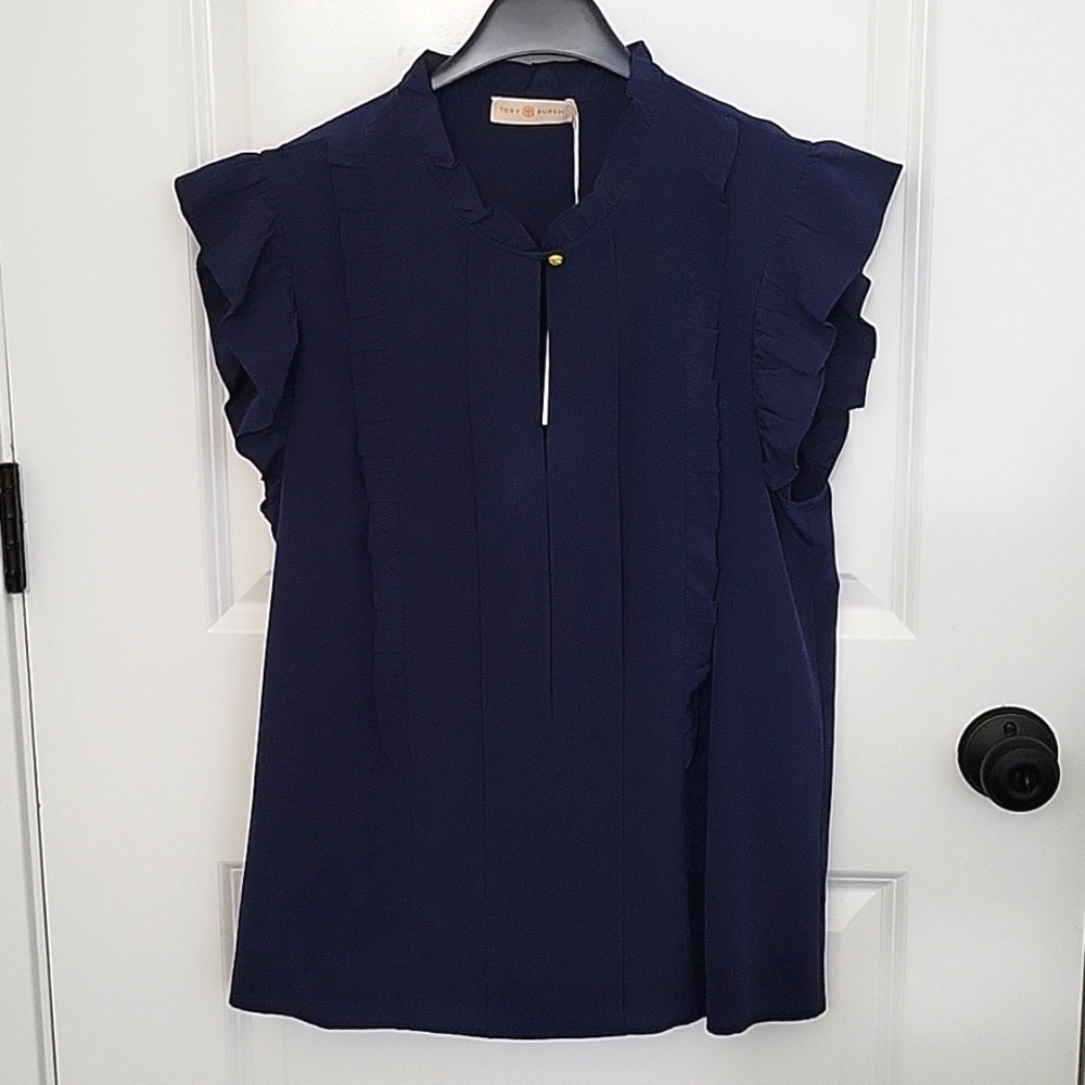 Tory Burch Ruffle Shell Top